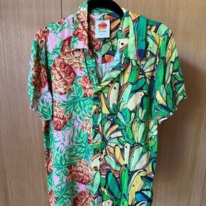 Farm Rio Mixed Banana Pineapple Shirt - Size Small